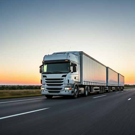 Carrier truck on a North American highway