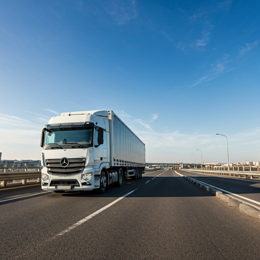 Cross-border trailer operations near an international checkpoint
