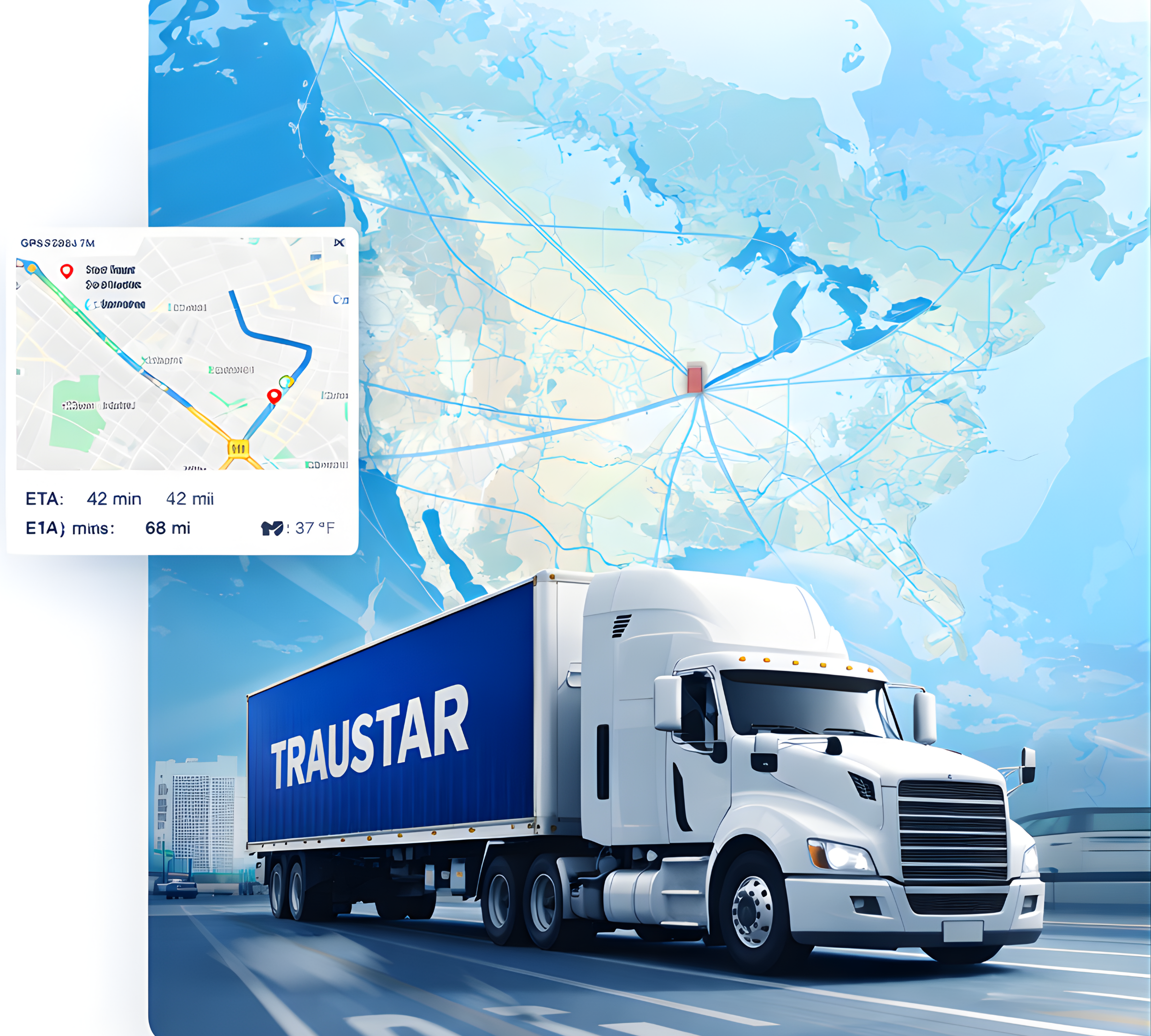 Dedicated full truckload trailer ready for dispatch