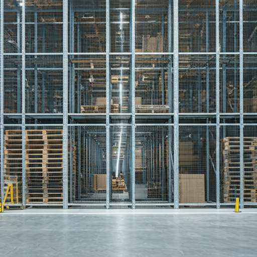LTL palletized freight being prepared at a distribution dock