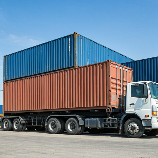 Freight container and truck