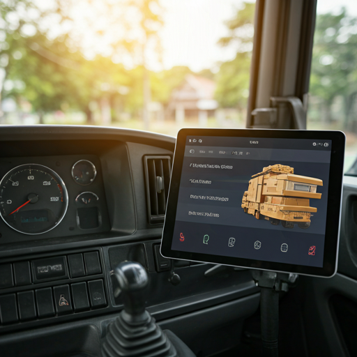 Logistics dashboard on tablet